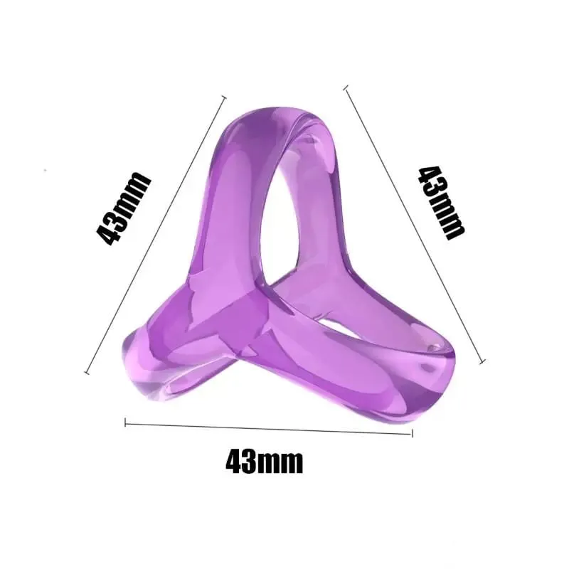 1Pcs Semen Delay Cock Ring Soft TPE Triangle Penis Ring For Men Adult Sex Toy Male Enhancement Accessory