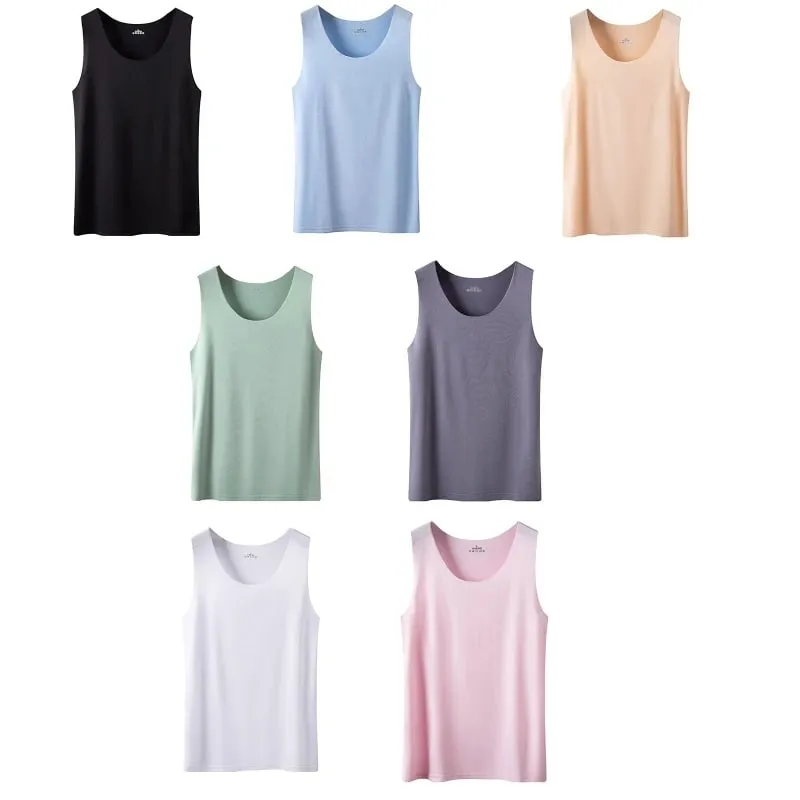 Γυναικείες Summer Ice Silk Χωρίς ραφή Top Basic Αμάνικο O-Neck Racerback Αθλητικά λεπτά πουκάμισα Απλό μονόχρωμο Yoga Quick Dropship — image 6