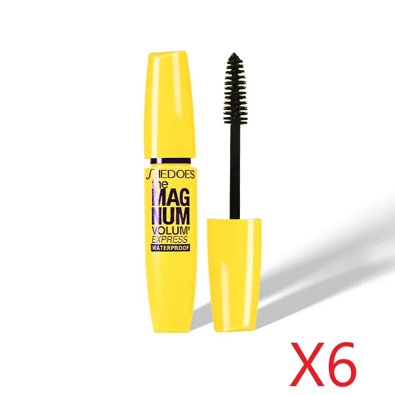 Yellow Mascara Waterproof Lengthening Curling Volumizing Natural Long-Lasting Smudge-Proof Eye Makeup Cosmetics