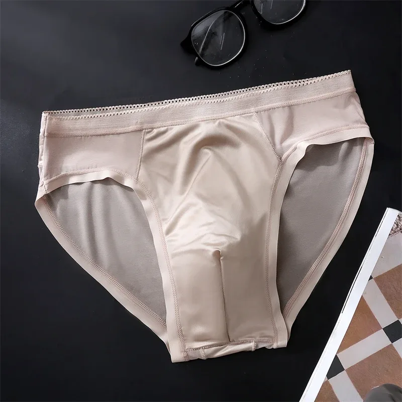 New adults 18 plus micro calzones hombres Ice silk mesh men's underwear 3D space sexy lingeries for man lace calzoncillos hombre — image 5