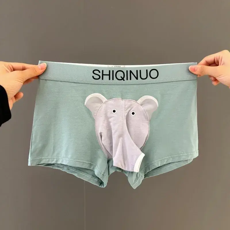 Boxershorts Elephant Nose Men Sexy Underwear Open Sheath Pouch Mens Boxers Shorts Smooth Male Lingerie Bottoms Boyfriend Gifts — image 11