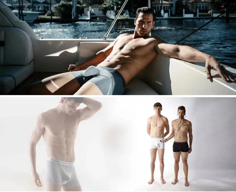 David Archy 3 Pack Mens ชุดชั้นในกางเกงบ็อกเซอร์ Basic MicroModal Soft Breathable Mens Dual Pouch Boxers Quick Dry กีฬาฟิตเนส — image 1