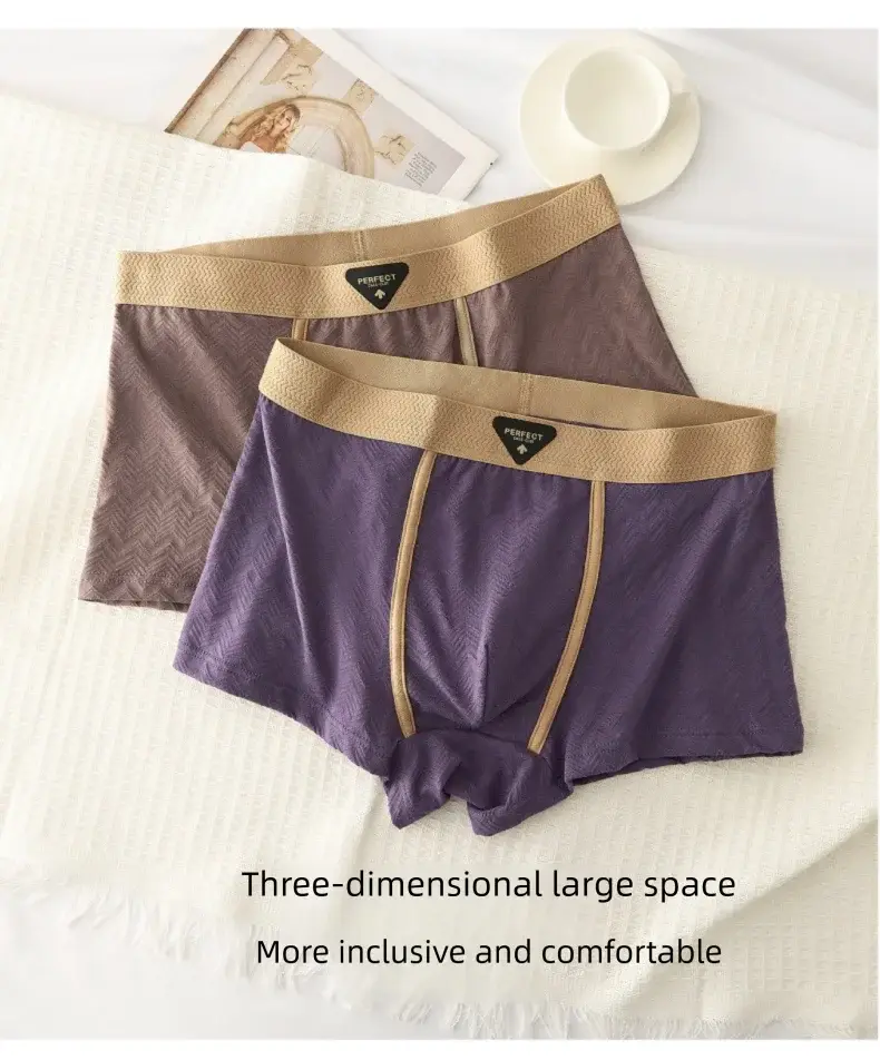 3PC 100% Cotton Men's Underwear Autumn Winter New 10A Antibacterial BoxerShorts Loose Comfortable Men's Quadrangle Underpants