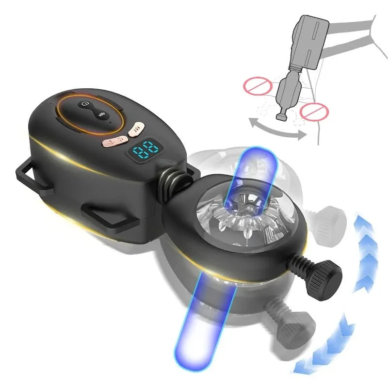Ανδρικά φορητό αυτόματο αυτόματο Masturbator 9 Mode Remote Hands-free Trainer Vibrator πέους Dicks Glans Μασάζ Stimulator Παιχνίδι σεξ για ενήλικες — image 3