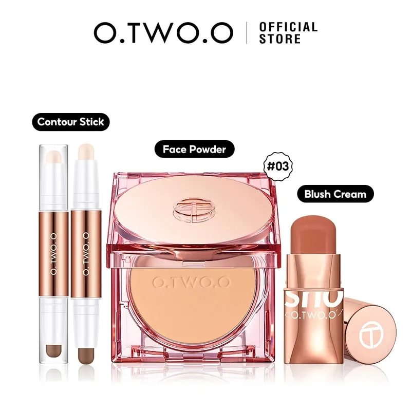 O.TWO.O Σετ Μακιγιάζ Προσώπου Foundation Cream Brush Concealer Moisturiz Smooth Αδιάβροχο Πλήρης Κάλυψη Μακιγιάζ Προσώπου μακράς διαρκείας