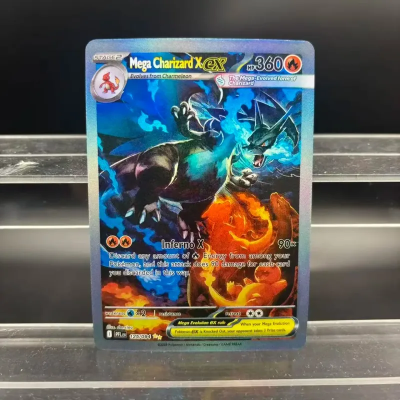 Κάρτες συλλογής DIY Mega X ex Phantasmal Flames EN Αυτοκατασκευασμένο Κλασικό Παιχνίδι Κλασικό Παιχνίδι Κάρτας Anime