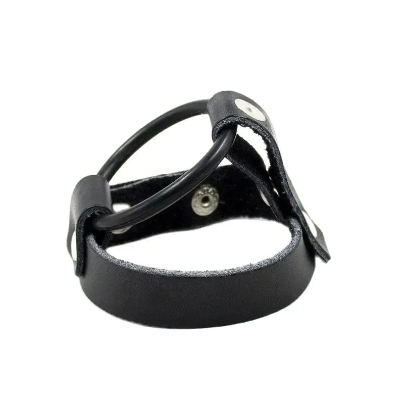 Male Masturbation Delay Ejaculation Cock Ring Leather Penis Rings Chastity Device Sex Exotic Accessories Sex Toys for Men