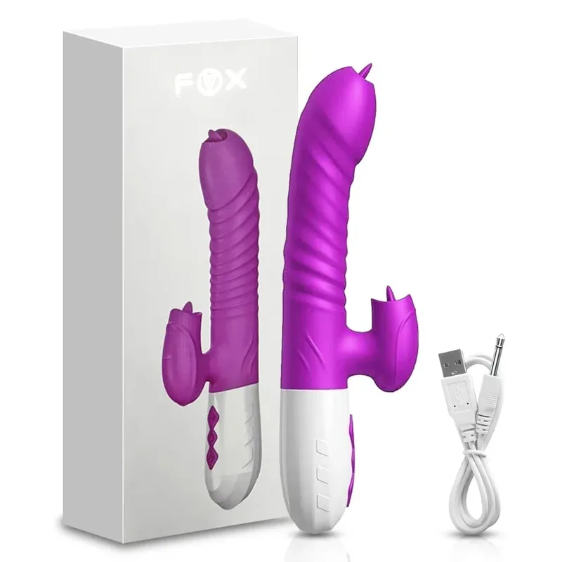 ויברטור דחף ארנב לנשים חימום G-Spot נרתיק ויברטור דגדגן ממריץ נקבה אוננות צעצוע מין למבוגרים לנשים