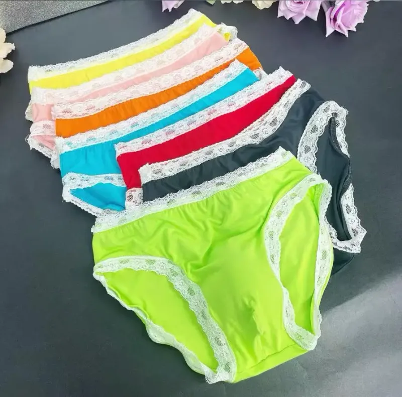 New Men's Underwear Sexy Men's Lace Briefs U-Convex Pouch Low-Rise Comfortable and Breathable Shorts Briefs men underwear sexy — image 6