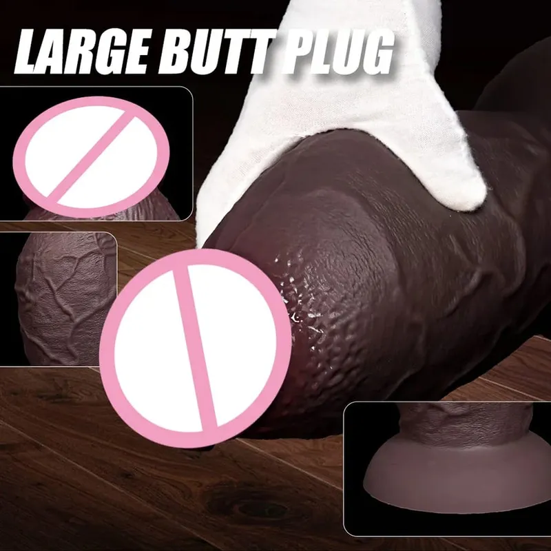 Σούπερ ρεαλιστική πρωκτική σιλικόνη Dildo μαλακή τεράστια βεντούζα πέους Dildo κολπική διέγερση σημείου G με ισχυρή απελευθέρωση βεντούζας πρωκτικό εκγύμναση χεριών Buttplug ενηλίκων Αυνανιστής Cock Big Dick Butt Plug Παιχνίδια σεξ για γυναίκες Άντρες Ζευγάρια
