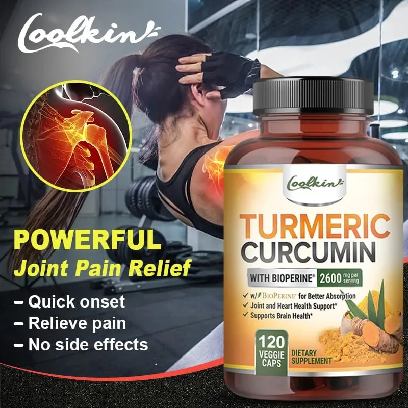 Curcumin Capsules Natural Joint Support with Black Pepper - Relieve Joint Pain — image 7