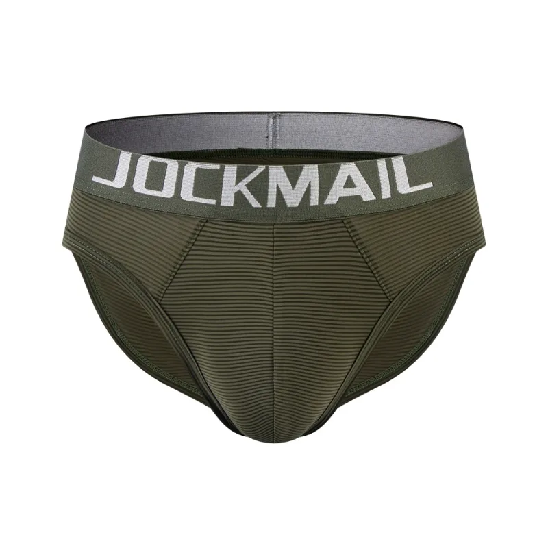 Men Underwear Brief Sexy Low-rise Striped Bikini Athletic Supporters Underpants Sleepwear Nylon Quick Dry Breathable — image 17