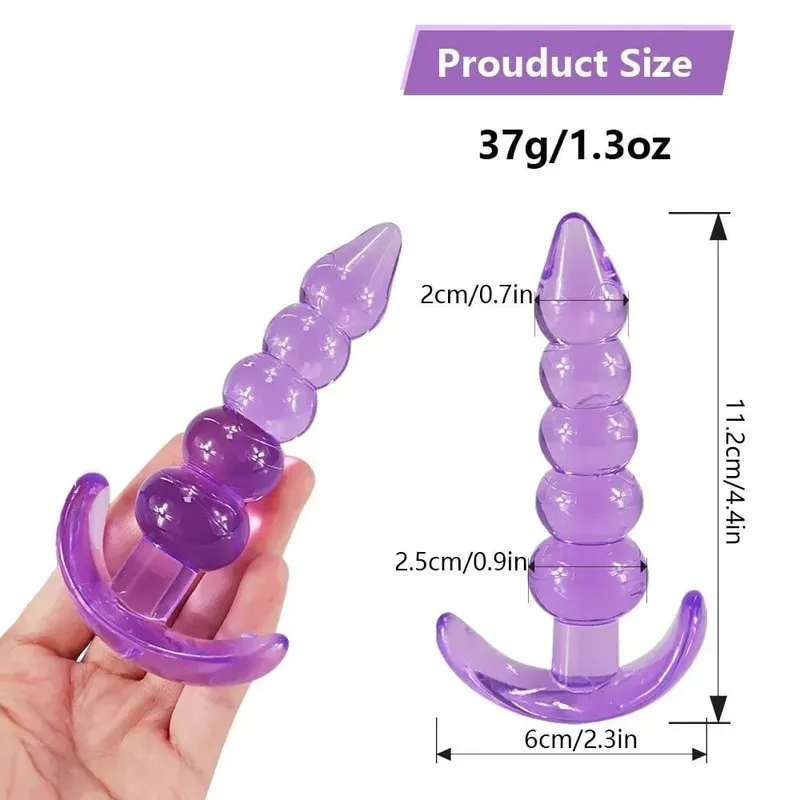 Πρωκτικές χάντρες Dildo μαλακές πρωκτικές βύσματα σιλικόνης Πισινό βύσμα μασάζ προστάτη Unisex Sexy Stopper Παιχνίδι σεξ ενηλίκων για άνδρες γυναίκες Παιχνίδια ενηλίκων — image 3
