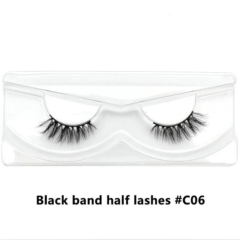 Μαζικά είδη 10/30/60/100 Pairs Mink Half Lashes Natural Long Fluffy Wispy Half False Lashes Extension Ελαφρύ κοντές βλεφαρίδες — image 22
