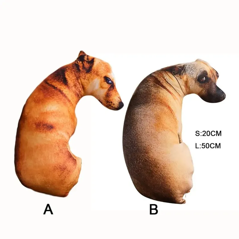 Cute 3D Lifelike Animal Throw Pillow Soft Plush Dog Pillow Creative Cushion Home — image 7