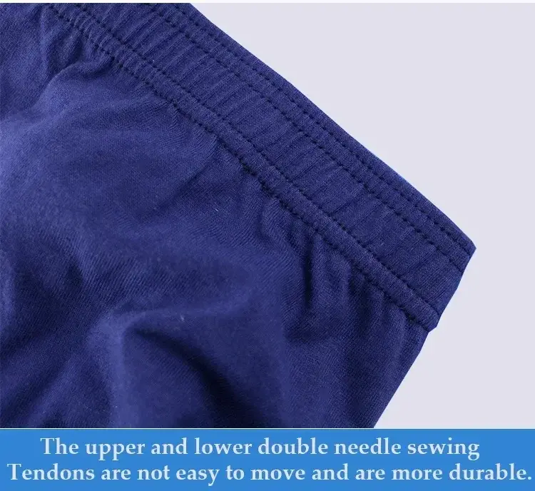 6XL 8XL Big Men Underwear Cotton Anti Chafe Boxer Briefs No Ride Up Wide Waistband Underpants for Plus Size Heavy Men — image 9