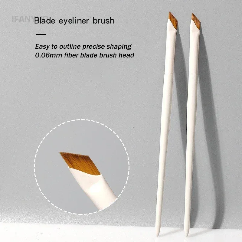 1/10 τεμ. Blade Eyeliner Brush Brush Brush Brush Portable Flat Ultra Thin Fine Liner Eye Liner Brow Contour White Brushes Makeup Brushes Εργαλείο μακιγιάζ — image 2