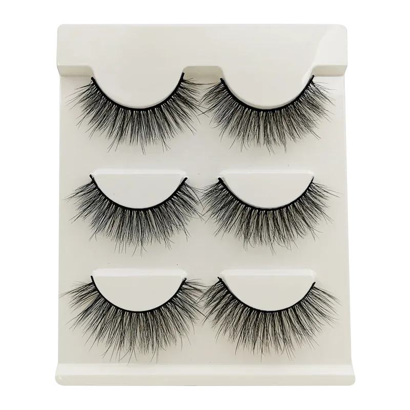 Half Eye Lashes Cat Eye Lashes 3/5/10 Pairs False Eyelashes Fluffy Soft Natural Look Clear Band 3D Mink Lashes Extension Makeup