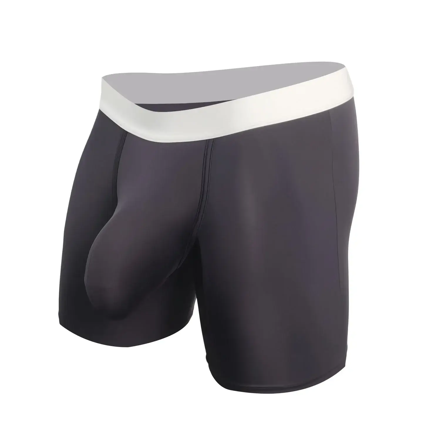 Men Ice Silk Boxer Briefs Deep U Convex Pouch Breathable Cool Quick Dry Sports Running Underwear Anti Chafe Seamless Underpants — image 11