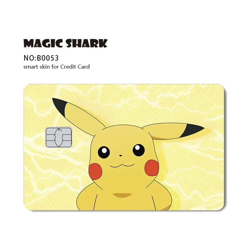 Maigc Shark Cute Pokemons Mewtwo Eevee Pikachu Gengar Sticker Film Cover for Debit Credit Card No Fade — image 31