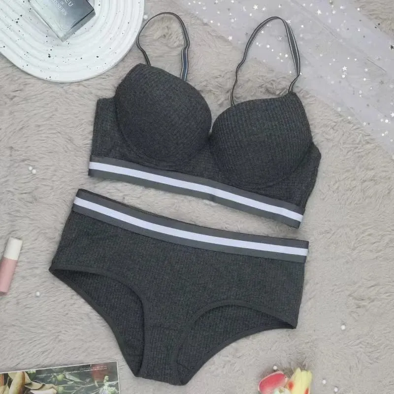 Σέξι Push Up Σετ σουτιέν Ρυθμιζόμενες τιράντες Underwire Comfort σουτιέν Εσώρουχα με επένδυση Cup Intimates — image 5