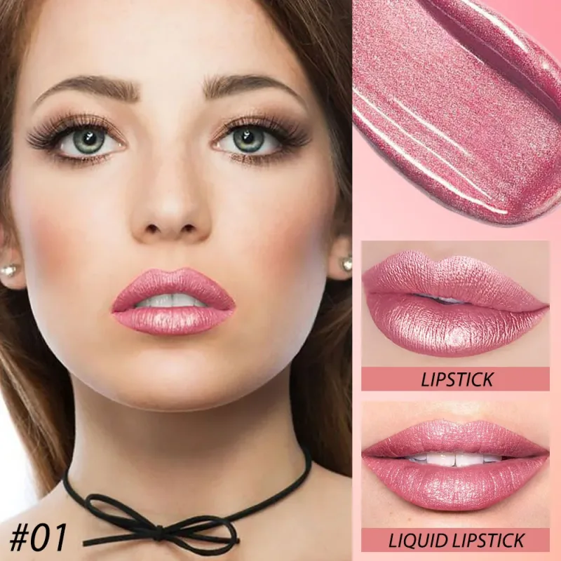 DNM Double Headed Mate Lipstick and Lip Gloss Μακιγιάζ μακράς διαρκείας 2 σε 1 Stick Moisturizing Lipgloss Tint Cosmetics Lip Stain — image 2