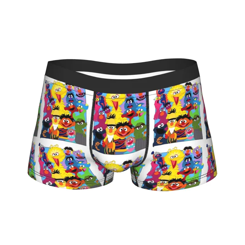S-Sesames Streets Tango Elmo & Grover 속옷 남자 반바지 팬티 Funny Boxershorts 품질 세관 특대 팬티 — image 20