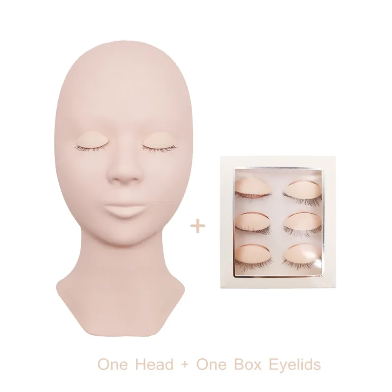 Χονδρική τιμή Εξάσκηση Lashing Eyelashes Mannequin Head Σετ εκπαίδευσης για αρχάριους Καλλυντικά Eye Lash Extension Supplies Mannequin