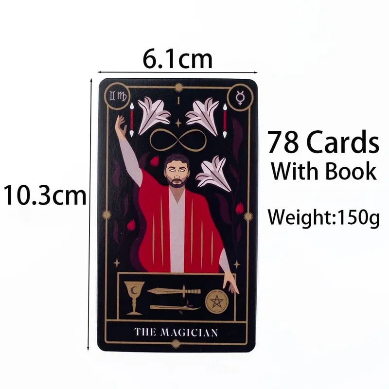 Tarot Magick Deck with Guidebook 10,3x6,1 cm Επιτραπέζια Oracle Cards for Parties for Divination and Spiritual Insight Επιτραπέζιο παιχνίδι — image 4