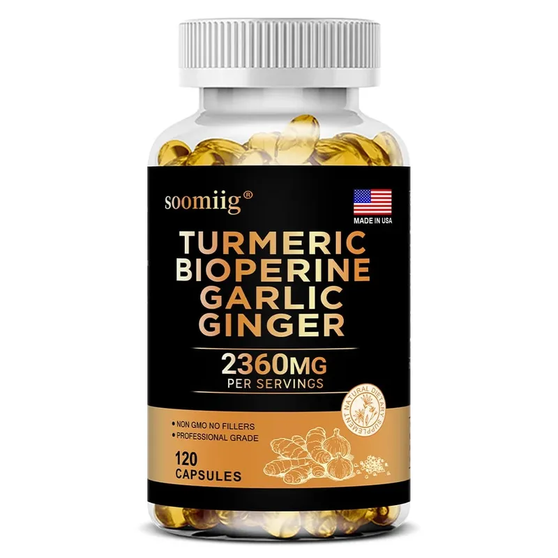 Turmeric Ginger Supplement with Garlic Curcumin Black Pepper Support Joint Health Promote Digestion and Boost Immune Health — image 8