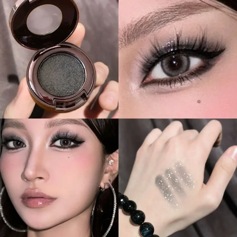 Metallic Glitter Black Blue Eyeshadow Purple Green Metallic Highlighter Eyeshadow Diamond Μακιγιάζ ματιών μακράς διαρκείας Γυναικεία καλλυντικά