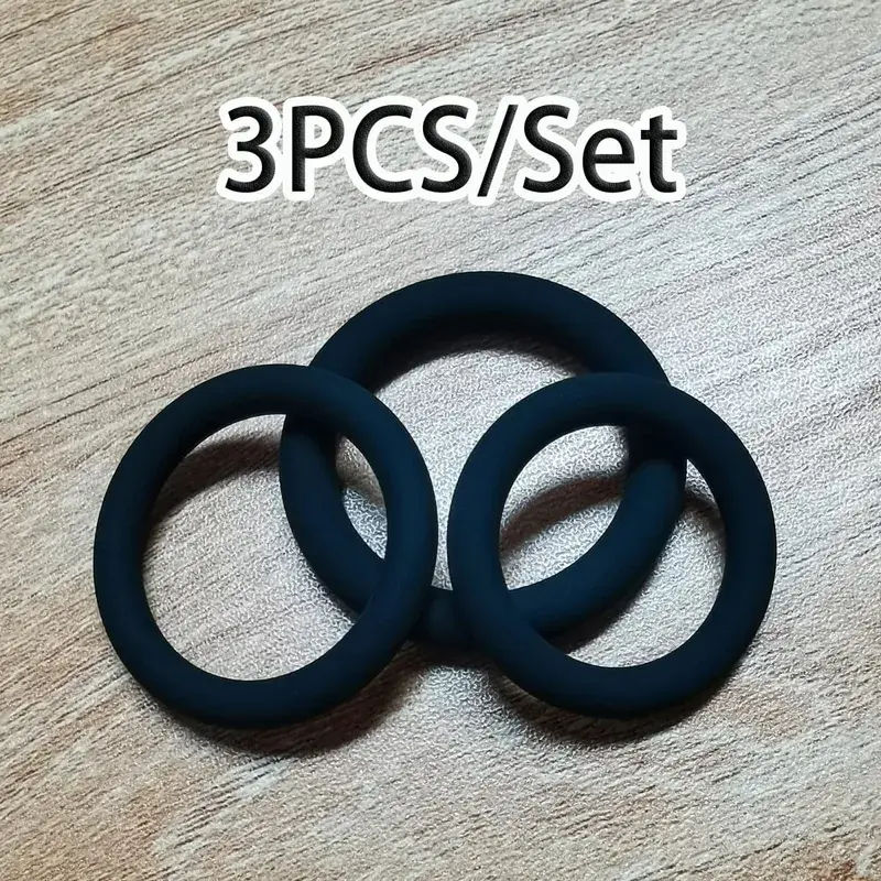 Cock Rings 3PCS Flash In The Night Lock Δαχτυλίδι πέους από σιλικόνη σεξουαλικά παιχνίδια για άντρες Δαχτυλίδι με όσχεο καθυστερημένης εκσπερμάτωσης — image 9