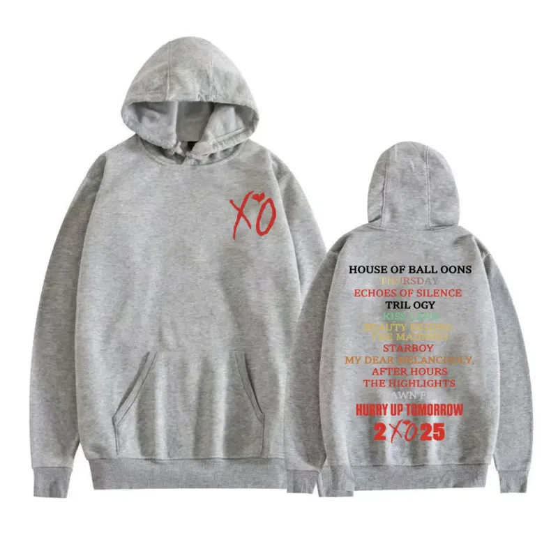 The Weeknd After Hours Album 2025 Print Hoodies Men's Clothing Fashion Hip Hop Street Sweatshirt Fleece Comfort Oversized Hooded