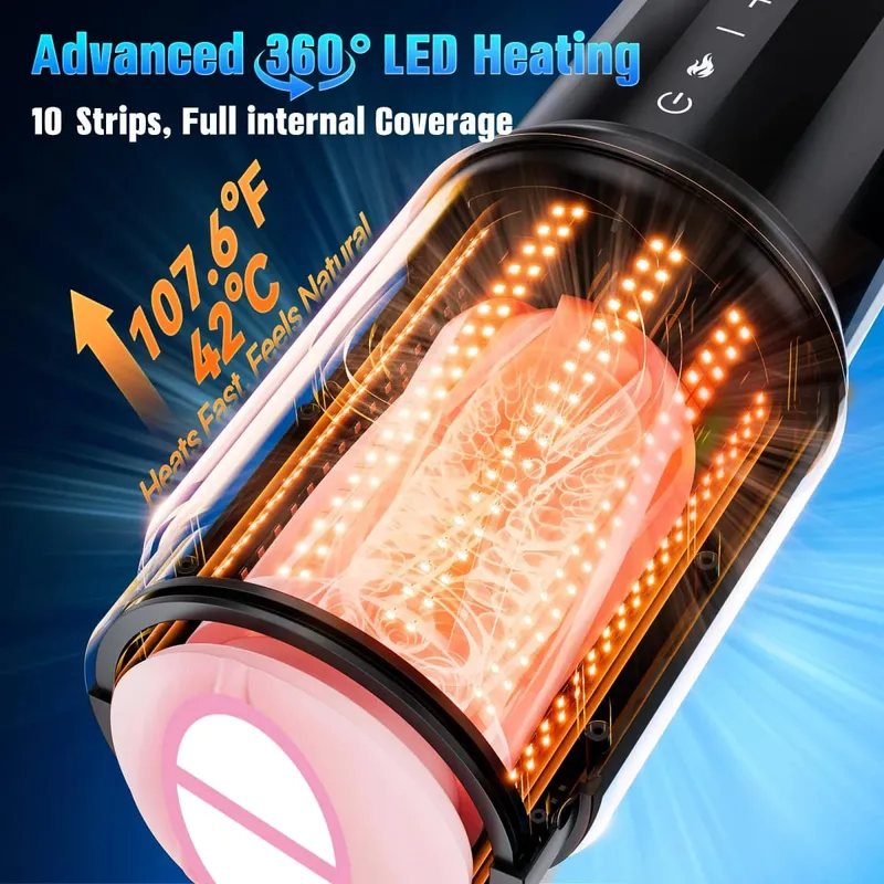 Leten Thrusting זכר אוננות כיס כוס דחף Stroker 5-Speed ​​מצבי מין קול מציצה גביע אוננות צעצוע מין לגברים