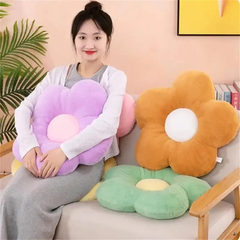 Πρακτικό 35cm Kawaii Πολύχρωμο Μαξιλάρι Λουλούδι Μαξιλάρι Μαλακό Ηλίανθο Ματ γεμιστό καναπέ-κρεβάτι Δώρα για στολισμό πλάτης ύπνου — image 5