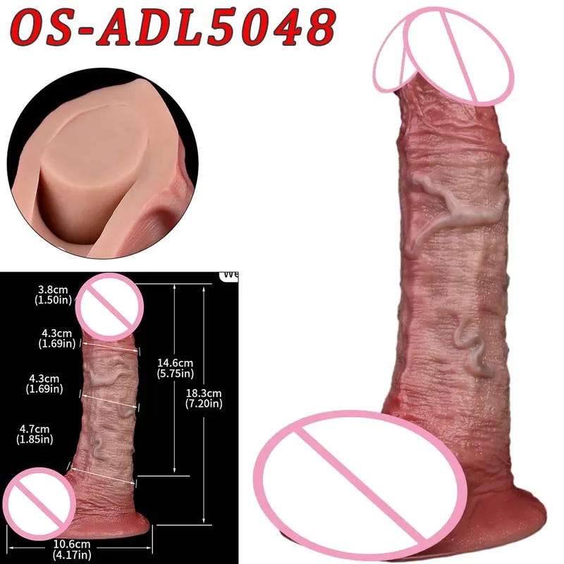 47cm Realistic Long Dildos Double Head Anal Vaginal Stimulator Sex Toy With Sucker For Lesbian Couples Gay Men Adult Tools — image 23