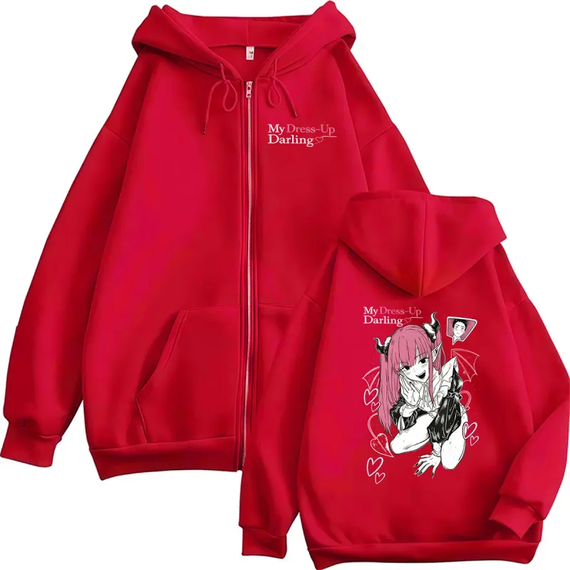 Anime Marin Kitagawa My Dress Up Darling Zipper Hoodie Men Women Kawaii Clothing Pullover Sweatshirt Long Sleeve Jacket Hoodies — image 4