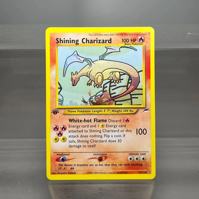 Neo Destiny Charizard PTCG Single Collection Card 1st Edition 1996 Tyranitar Gengar Card PKM Proxy Cards Toys Gifts — image 6