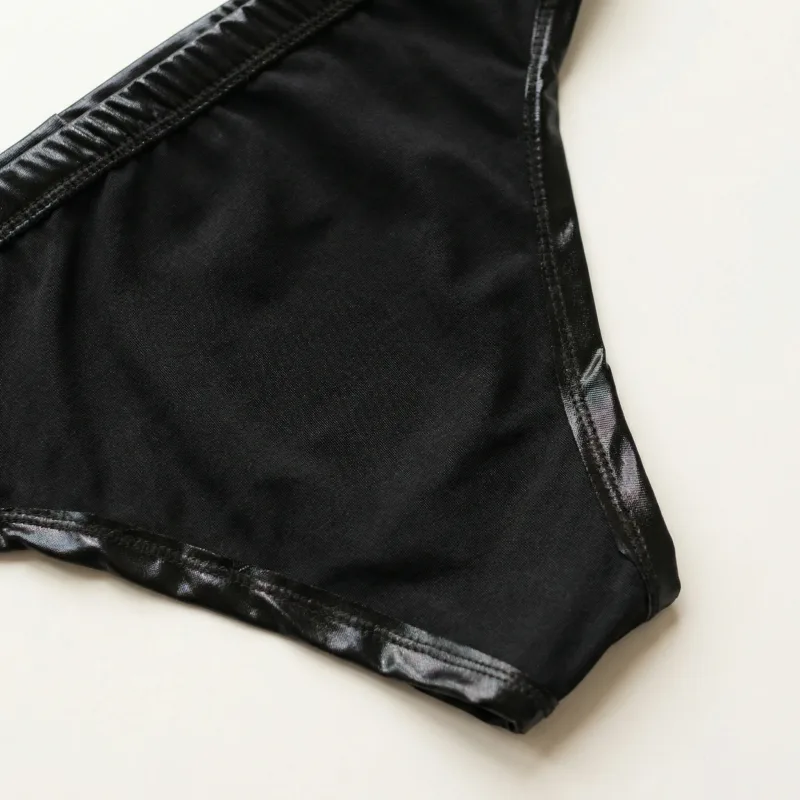 1Pc Men's PU Leather Triangle Pants, Crotch Hollow Sexy Triangle Underwear, Boxing Fitness, Adult Novelty, Sweet Gift — image 5