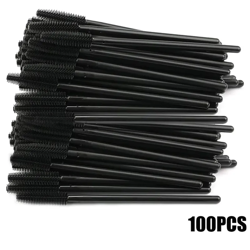 50/100 pçs escova de cílios de silicone escovas rímel varinhas aplicadores kits para extensão de chicote sobrancelhas maquiagem ferramenta