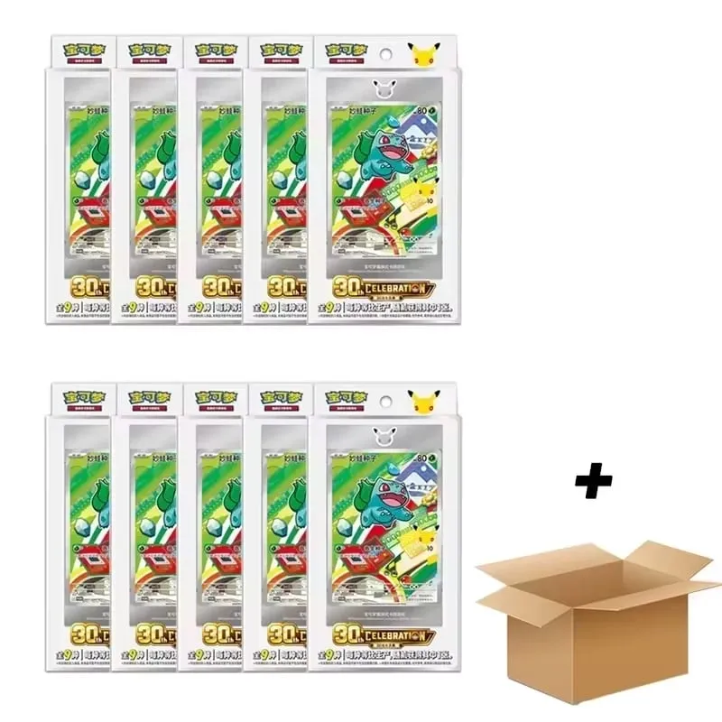 Original Pokemon 30th Anniversary Vol.1 Vol.2 Vol.3 Original Partner Special Illustration Set Gift Box PTCG Collectible Cards