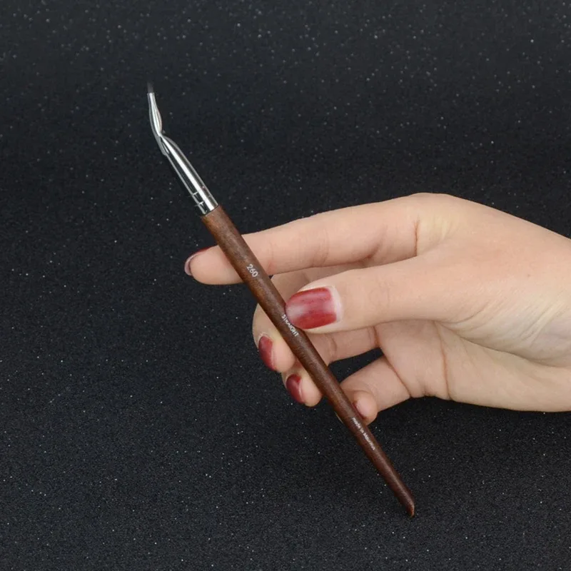 1Pc Pincéis de maquiagem para delineador dobrado, detalhe do delineador, ferramentas cosméticas de precisão.