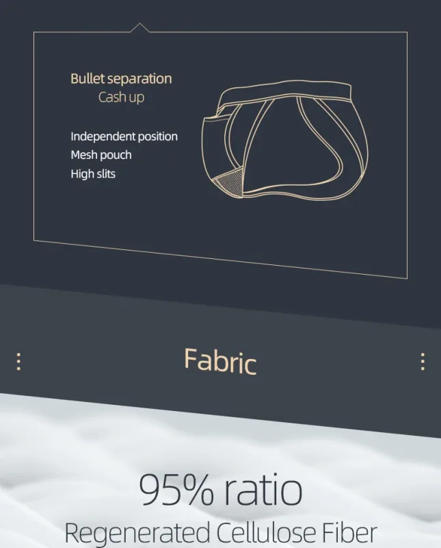 Men's Ice Silk Separated Pouch Briefs, U Convex Scrotal Support, Breathable Anti-Varicocele Design Underwear — image 11