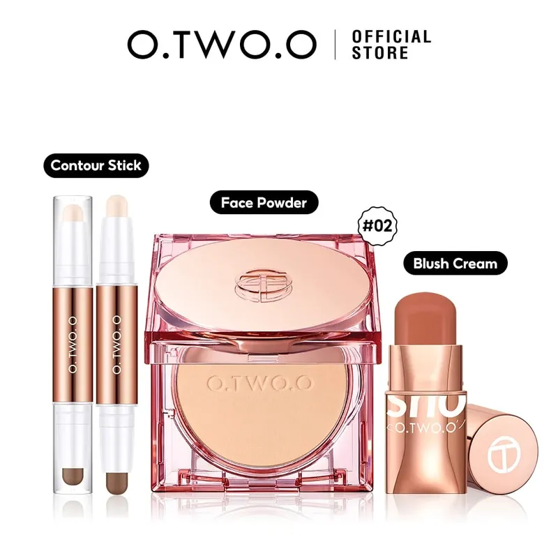O.TWO.O Σετ Μακιγιάζ Προσώπου Foundation Cream Brush Concealer Moisturiz Smooth Αδιάβροχο Πλήρης Κάλυψη Μακιγιάζ Προσώπου μακράς διαρκείας