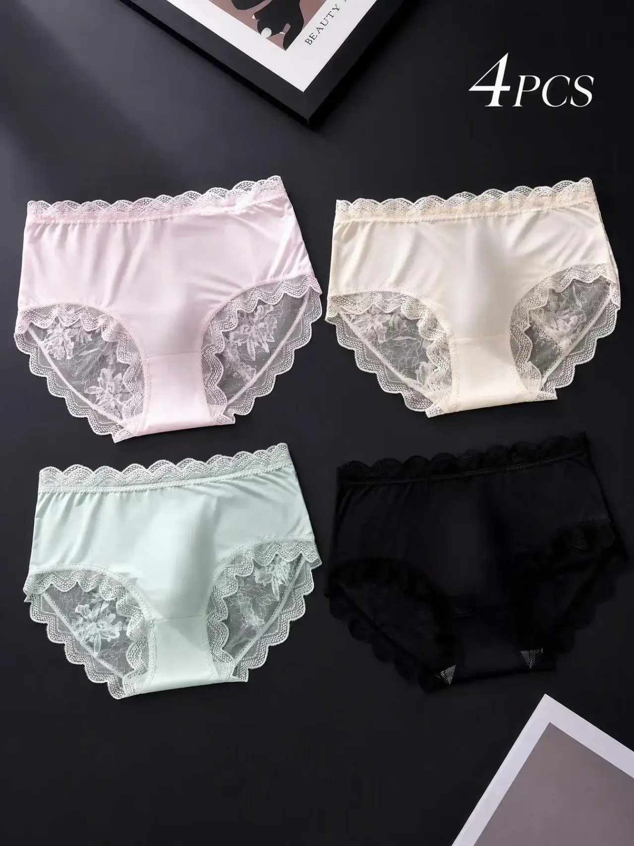4PCS Sexy Mens Seamless Panties Ice Ultra Thin Sports Fitness Bulge Pouch briefs Male Panties Low Waist 3256812894476004