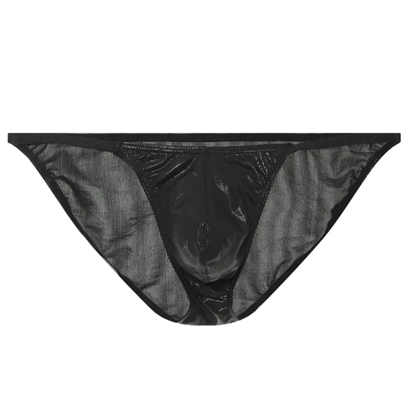 Fashion Men's Underwear Bright Low Waist Briefs Breathable Lingerie Underpants
