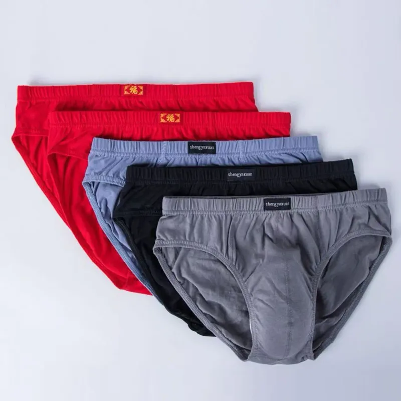 5Pcs/Lot Cotton Underpants for Men Briefs Male Underwear Knickers Panties Pant Shorts Sexy Undies in Sizes XL to 6XL
