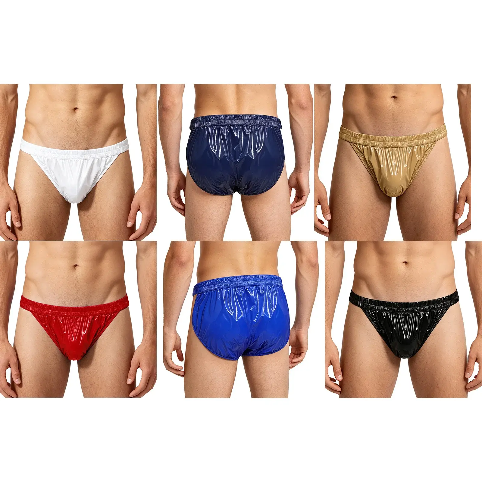 Mens Waterproof Swim Briefs Elastic Waistband Bikini Briefs Swim Bottoms Swimming Surfing Sunbathing Swimwear Bathing Suit — image 6