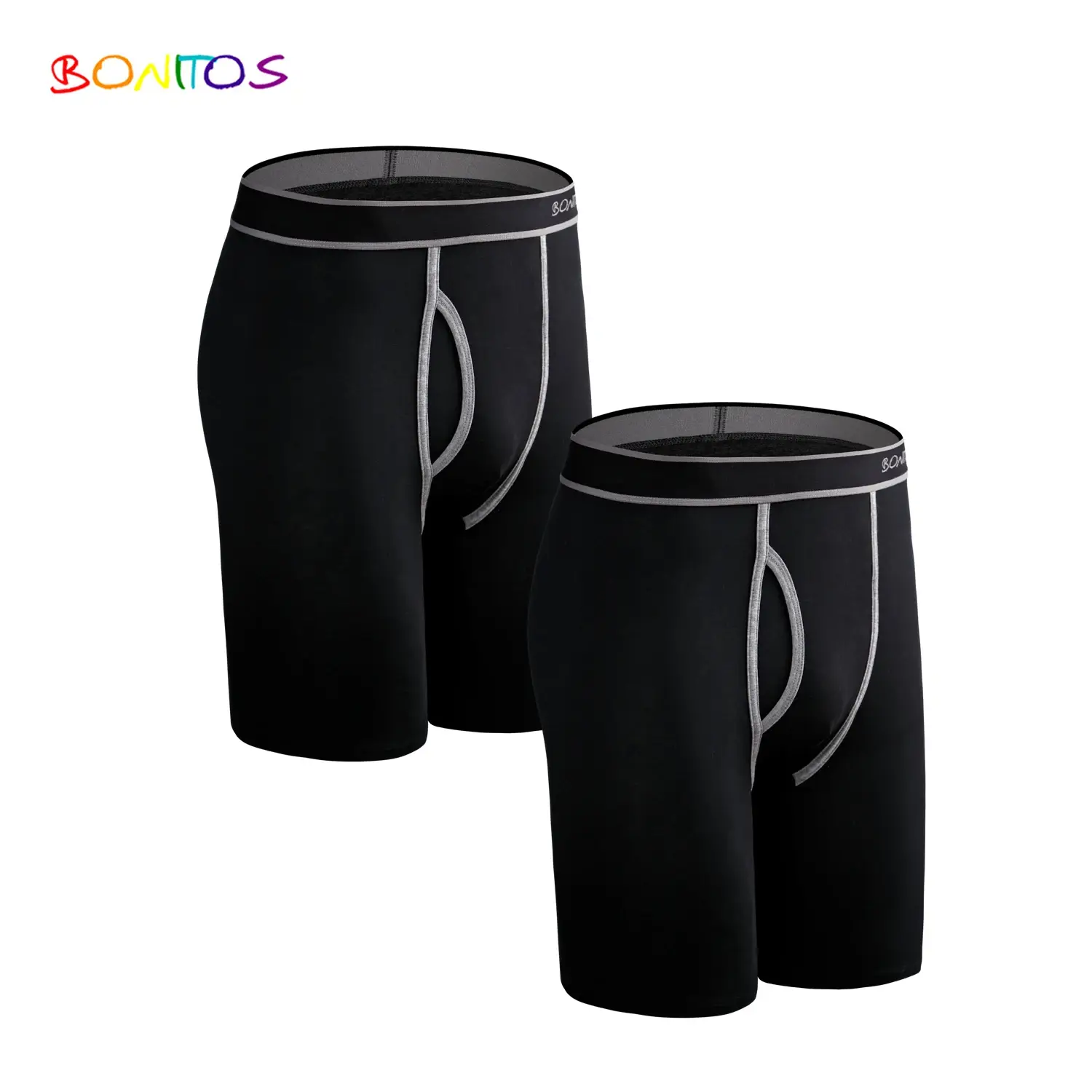 2 pz Confezione Gamba Lunga Boxer da Uomo Mutandine Kit Homme Mutande Boxer Slip Intimo per Uomo Cotone Maschile Sexy Set Box Palestra — image 11