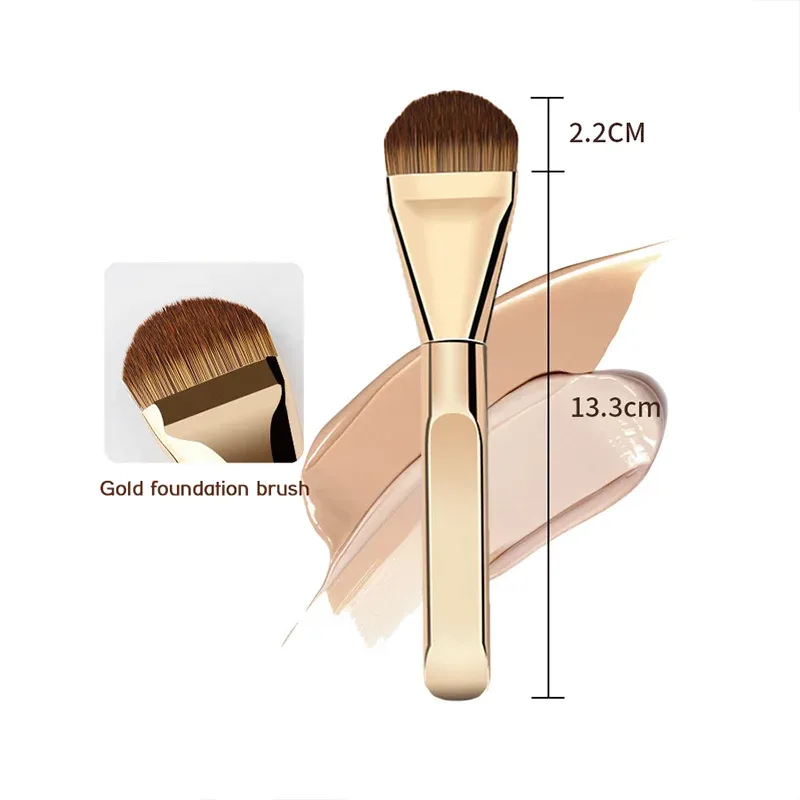 1 pçs ultra fino fundação escova em forma de língua sem emenda corretivo cabeça plana macio ferramentas de beleza do cabelo pincéis de maquiagem máscara escova